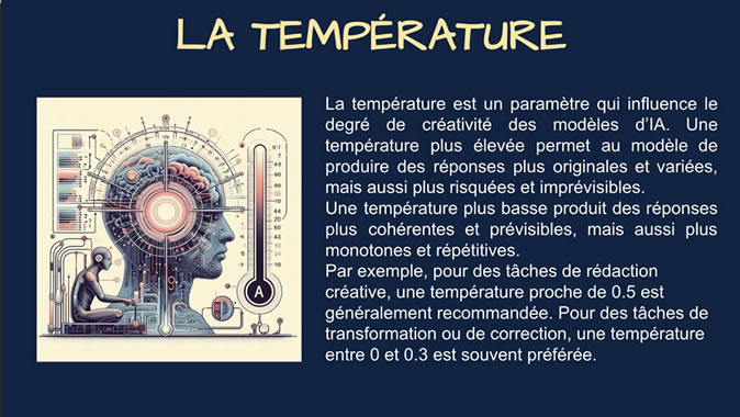 Régler la température d'une IA