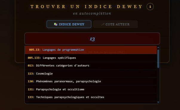Indice Dewey